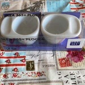 Set Of 2 IKEA 365+ Plocka Egg Cup Holders New