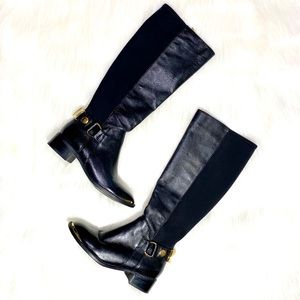 Steven Leather Boots Knee High Booties Mot…