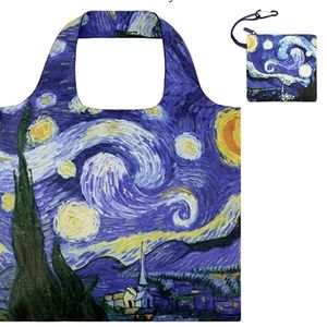 💥B5G3 FREE  LOQI Starry Night Foldable Reusable Shopping Bags w Zipper Closure