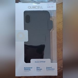 QuikCell Alcatel Aprise Kickstand Viewing Phone Case-black