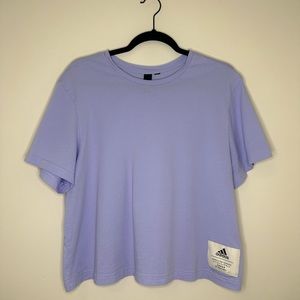 Adidas Cropped Lavender Tee