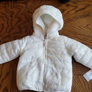 Carters Baby Girls Layette 4 Sherpa Hoodie Full Zip Up Jacket Size 12 Months