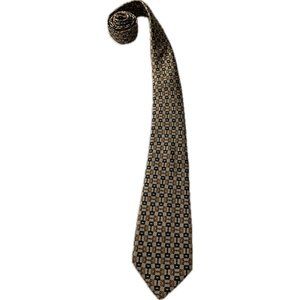 GUCCI Mens Tie Equestrian Beige Brown 100% Silk Neck Tie ITALY Bit Bridle 3.5”