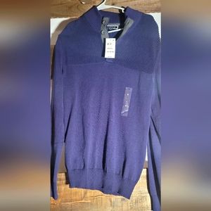 Club Room button mock neck sweater