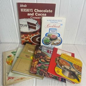 Lot of 9 Vintage Cookbooks Booklets Knox A1 Hersheys Cream Cheese Jell-O