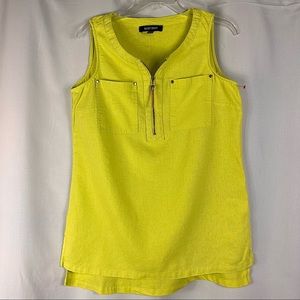 Ellen Tracy sleeveless high/low tunic with chest pockets Sz SS