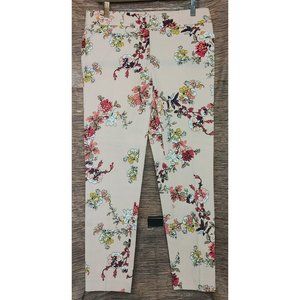 New York & Company Capris Stretch Pants Flower Theme Size 4