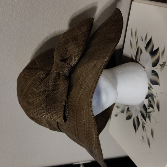 Jennifer Lopez JLO Posh Floppy Straw Brim Hat with Side Bow - NEW - Picture 1 of 9