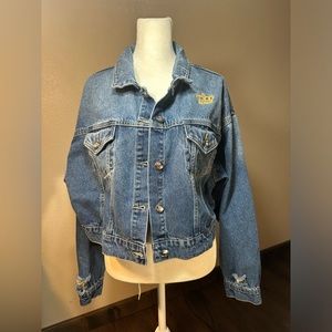 Vintage oversized denim juicy couture jacket size large