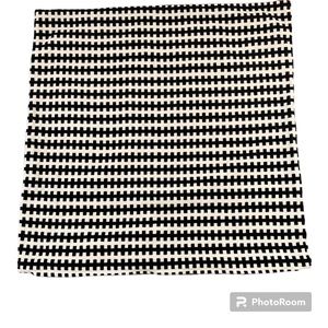 IKEA Pillow Cushion Cover 100% Cotton Black & White Geometric No Pillow 22x22”