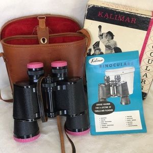 Vintage Kalimar Binoculars 7 X 50 Made in Japan w/ Leather Case & Original Box