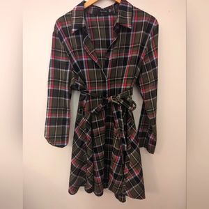 Boohoo flannel dress