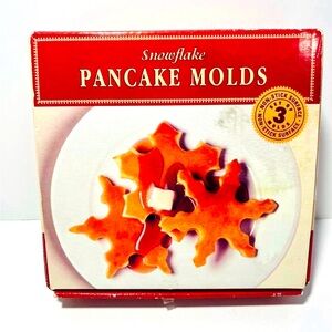 Williams Sonoma Snowflake Pancake Molds Set of 3 Non Stick Vintage