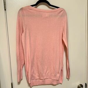 NWT j crew pink s small boat neck sweater light layering