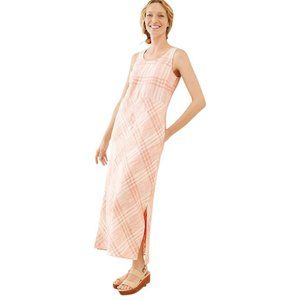 NWT Womens Size XS J. Jill Pale Coral Pink Cross Printed Maxi Dress