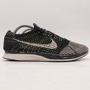 Nike Flyknit Racer Men's 9 Black White Volt OG Orca Sneakers Shoes 526628-011