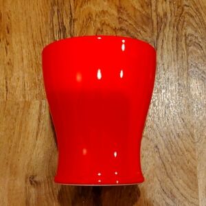 Red glass vase