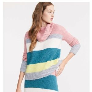 Lou & Grey Striped Plushfuzz Turtleneck Sweater