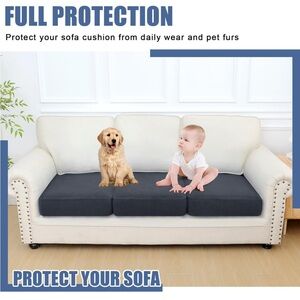 Waterproof Couch Cushion Stretch Covers Stretch Jacquard Soft Washable