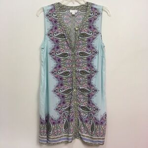 J. Jill Floral Paisley Tunic Button Down Tunic