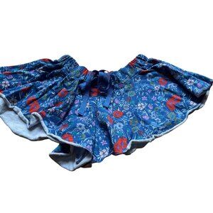 Intimately Free People Size XS Blue Floral A Go-Go Swing Shorts