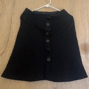 Etro Milano button down wool tweed skirt color black size Medium