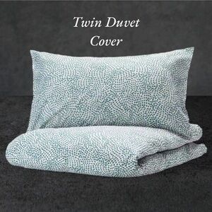 TRÄDKRASSULA
Duvet Cover and Pillowcase , White/Blue, TWIN, NEW