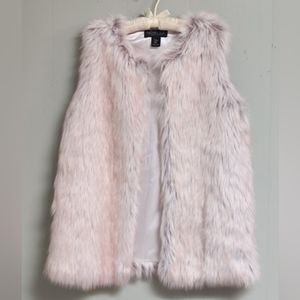 Rachel Zoe Size M Faux fur vest Pink Lined Like new condition