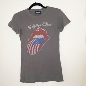 Y2K Junk Food Rolling Stones short sleeve band Tee Shirt gray S