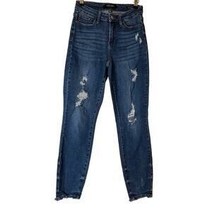 Judy Blue Distressed Ankle Skinny Relaxed Fit Size 25