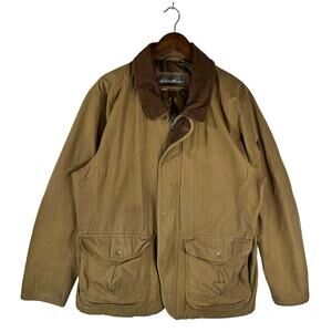 Eddie Bauer Sport Shop Waxed Cotton Field Jacket Chore Utility Tan Size XL READ