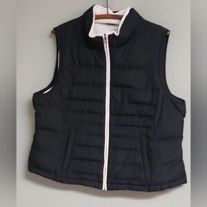 ANN TAYLOR LOFT Womans Puffer Vest Size XL Black Puddet Down Vest