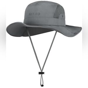 HITRO Fishing Hat UPF50+ Nylon Fabric and Mesh Vented Hat Bucket Outdoor Hat NWT