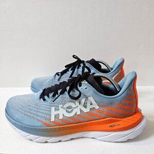 Hoka One One Shoes Mens 11.5 Mach 5 Blue Orange Running Sneakers 1127893