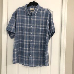 NWT Weatherproof vintage mens performance button up shirt blue XXL