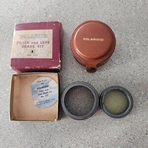 Vintage Polaroid Filter And Lens Shade Kit No. 551 With Leather Case