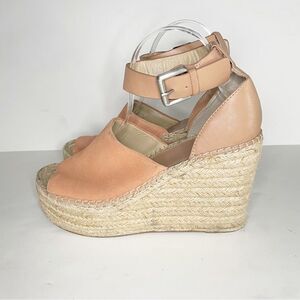 Marc Fisher Women LTD Espadrilles Wedges Ankle Strap Sandals 10