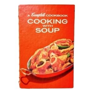 1974 Campbell Cooking with Soup cookbook recipes baking vintage hard cover gift