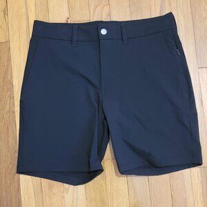 CRZ Yoga Men's 30" Black Shorts - 7" Length Golf Yoga Travel