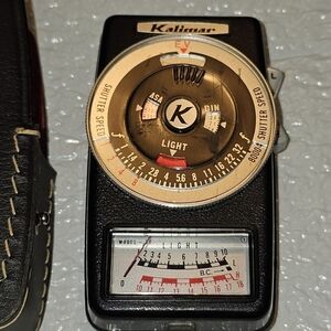 RARE Vintage Kalimar CdS K-430 Exposure Meter W Leather Case  UNTESTED