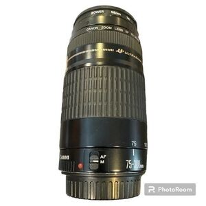 Cannon EF 75-300mm f/4-5.6 Ultasonic compact zoom lens with haze filter