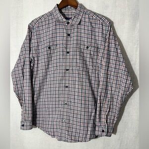 🦆 Patagonia Shirt Mens M Button Down Organic Cotton Checkered Plaid