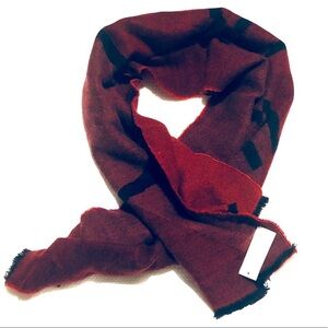 Calvin Klein Dark Red Knit Scarf Wrap