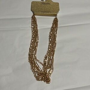 Natasha Gold Seven Strand layered necklace