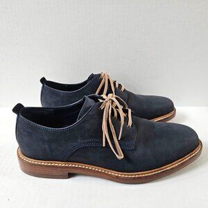 Cole Haan Shoes Mens 9 Blue Nubuck Leather Tyler Grand Plain Toe Oxfords