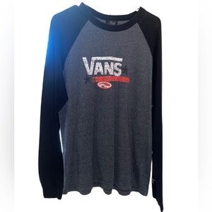 VANS Vintage 90s Off The Wall Mens Long Sleeve Logo Skater Tee Shirt Graphic L