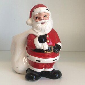 Vintage Santa Clause Planter by Inarco Japan 6.25" Ceramic *Read