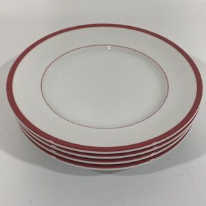 Williams Sonoma Brasserie Cherry Red Luncheon Plates 9” Set (4)