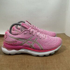 ASICS Gel Nimbus 24 Women Size 9 Pink Running Shoes Marathon