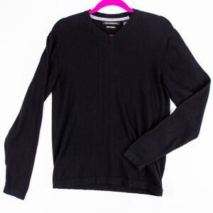 Weatherproof Men's Cashmere Blend Long Sleeve Sweater Small V-Neck Black